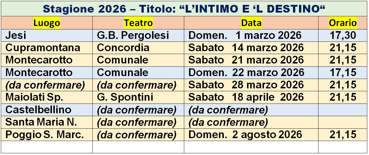 Eventi 2026
